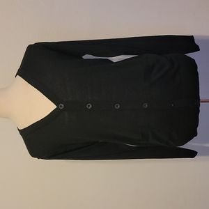 Warrior black button down men's cardigan